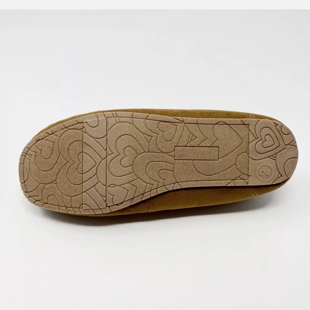 Girls' Cadi Moccasin Slippers Loafers Dark Chestnut Brown Faux Fur- Cat & Jack